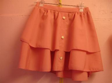 กระโปรง 2 ชั้นสีส้มโอรส น่ารักค่ะ