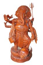 พระพิฆเนศ ไม้แกะสลัก