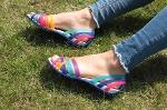 croc huarache flats