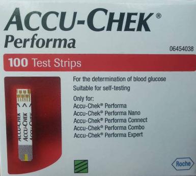 แถบตรวจเบาหวาน( AccuChek Performa 2x50'S)