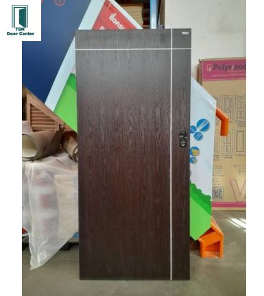 ประตูupvc เซาะร่อง PRM02 ขนาด 80x200ซ.ม. สีลายไม้ ใช้ได้ทั้งบานเปิดและบานเลื่อน