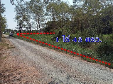 ขายที่ดิน 1 ไร่ 43 ตรว. คลองสิบสอง หนองจอก เหมาะทำบ้านสวน ฟาร์มเก