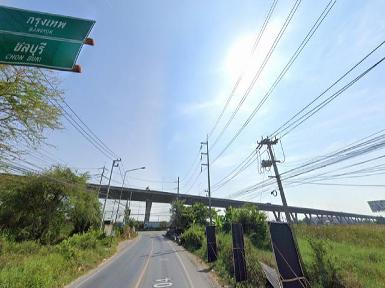 ขายที่สีม่วง 10 ไร่ ติดถนนทางหลวง (วัดพิมพาวาส-เทพราช) 2004 ขยาย